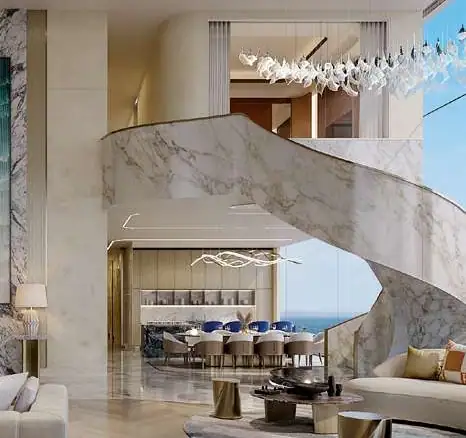 One Crescent Palm — интерьер гостиной, фото 9