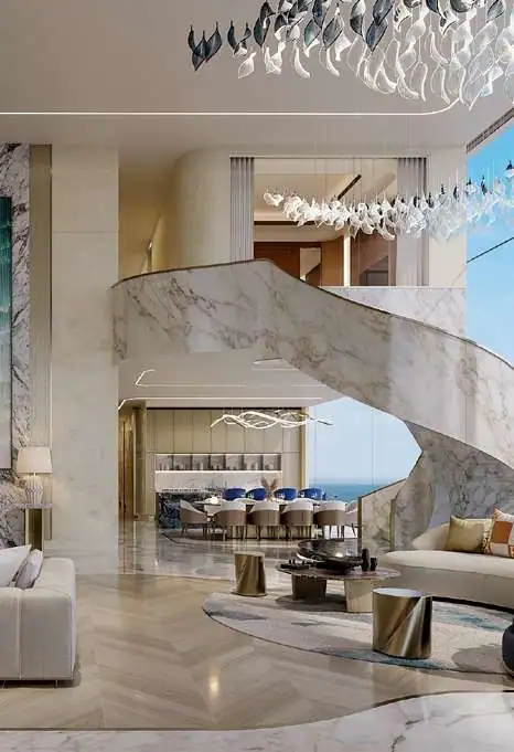 One Crescent Palm — интерьер гостиной, фото 9
