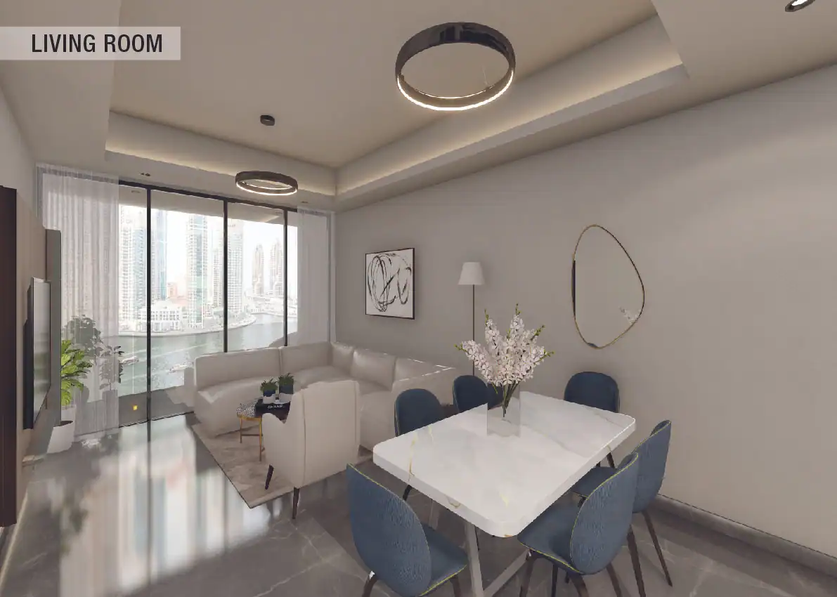 Ajman Creek Towers — интерьер гостиной