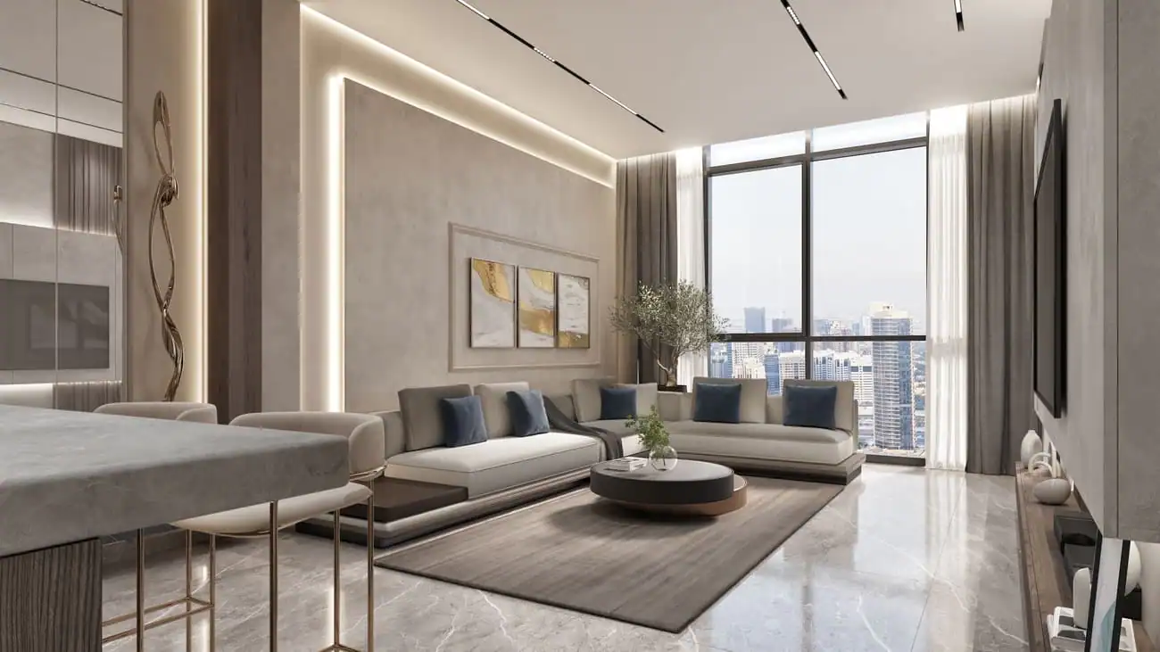 Palatium Residence — интерьер гостиной, фото 8