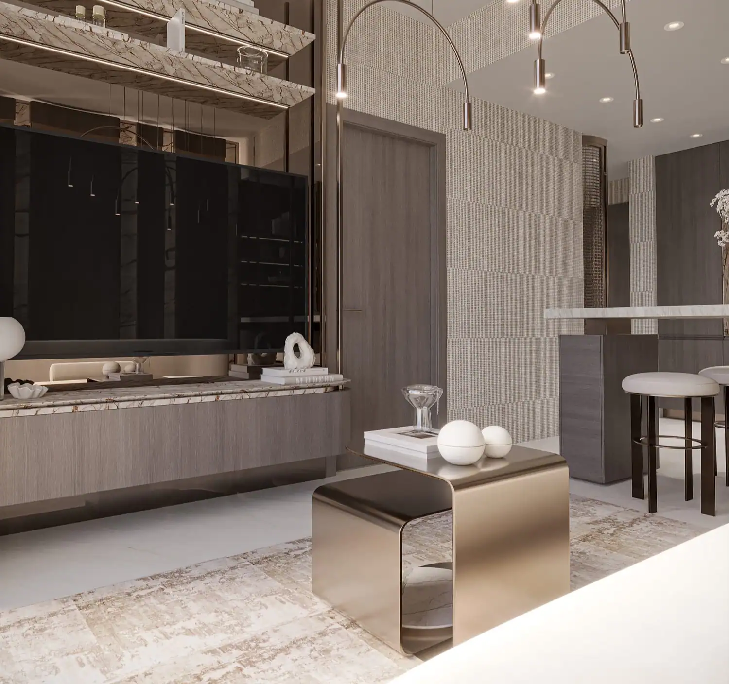 Laya Courtyard — интерьер гостиной