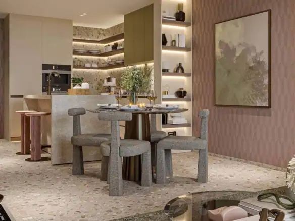 Lucky Oasis Residence — кухня-столовая