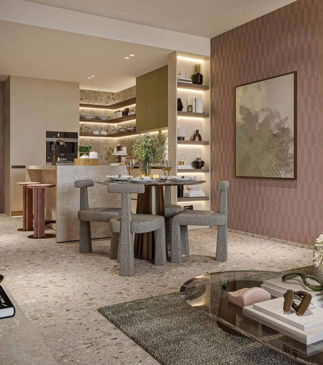 Lucky Oasis Residence — кухня-столовая