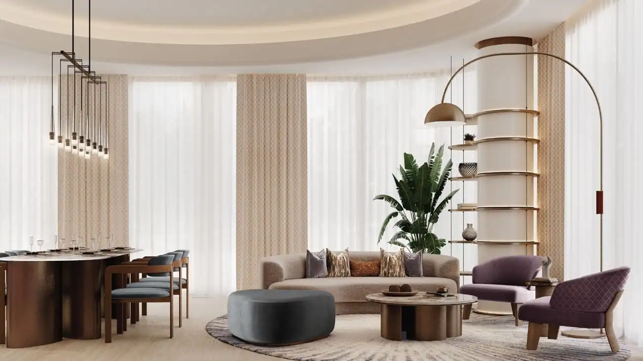 Taj Wellington Mews — интерьер гостиной