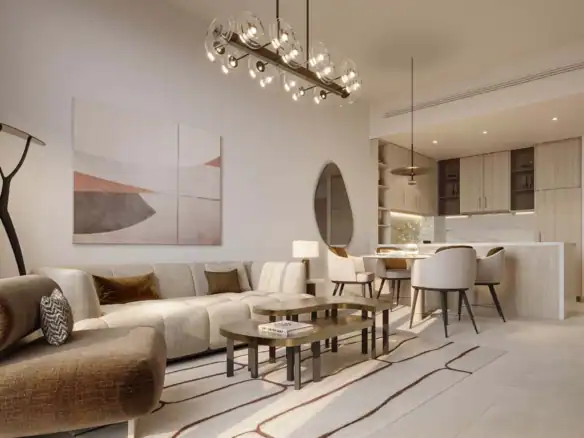 Vida Residences Saadiyat Island — интерьер гостиной