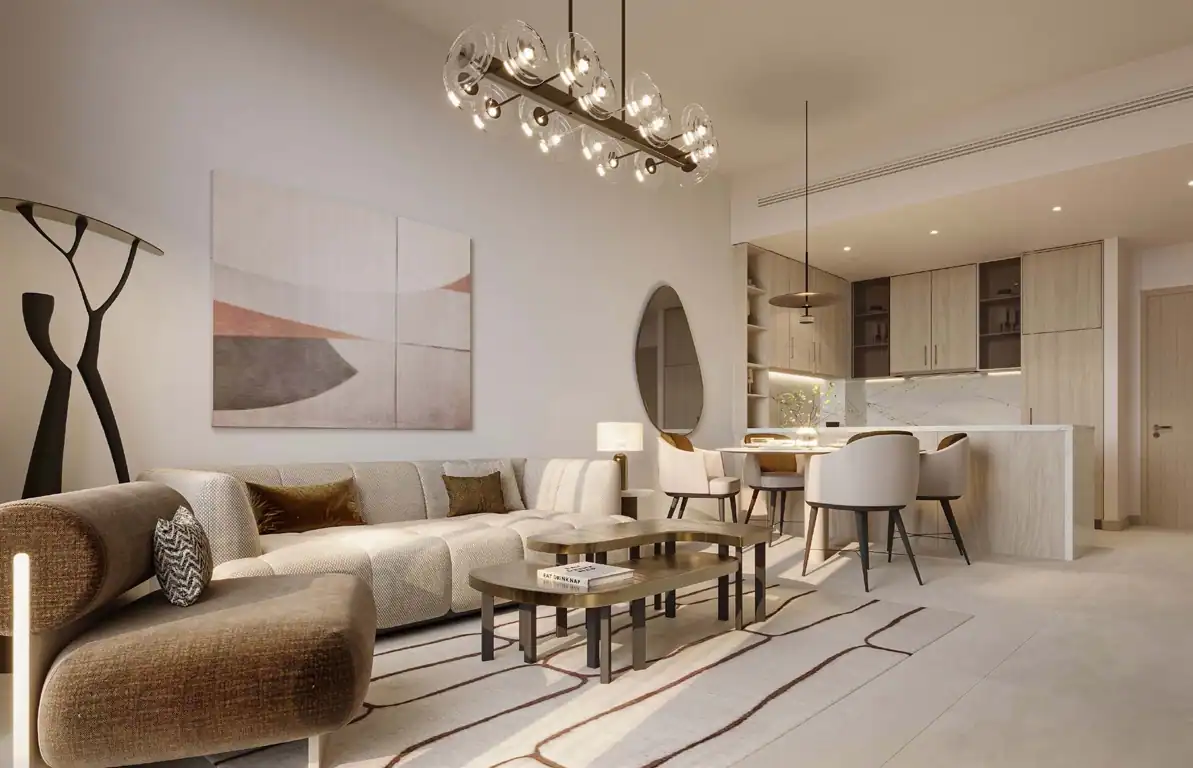 Vida Residences Saadiyat Island — интерьер гостиной