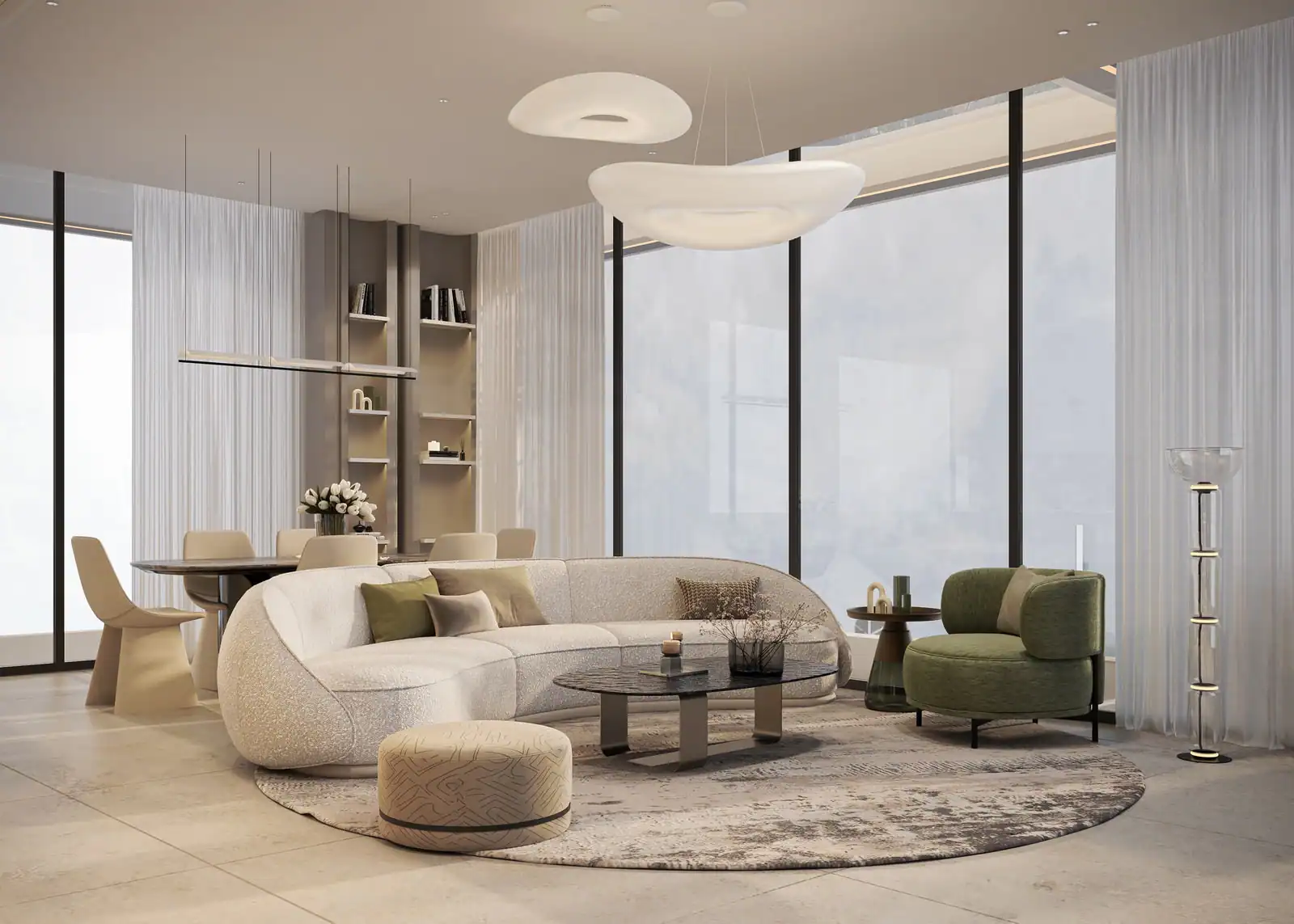 Wellington Ocean — интерьер гостиной, фото 12