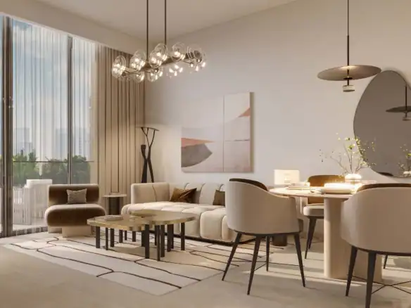 Vida Residences Saadiyat Island — интерьер гостиной, фото 7