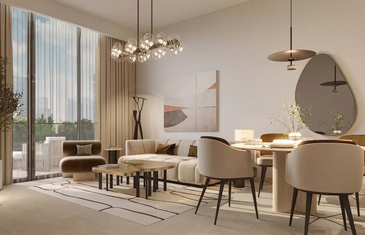 Vida Residences Saadiyat Island — интерьер гостиной, фото 7