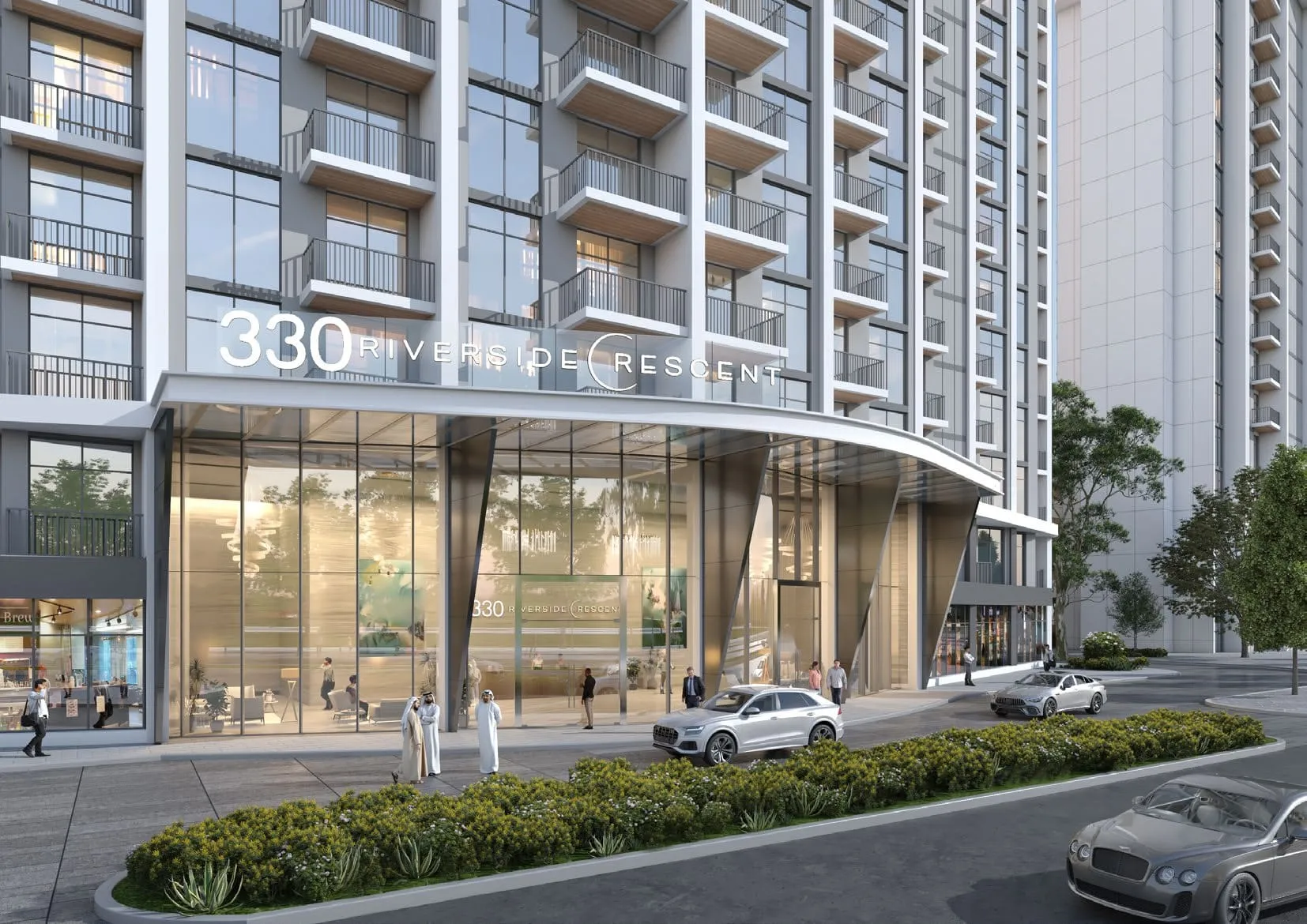 330 Riverside Crescent — вход в здание