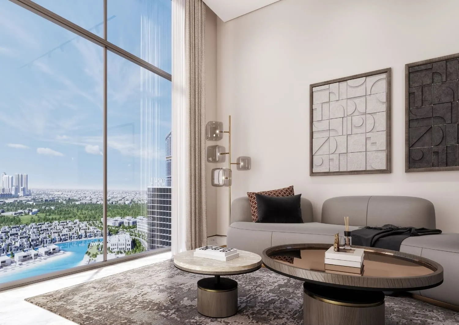 350 Riverside Crescent — интерьер гостиной