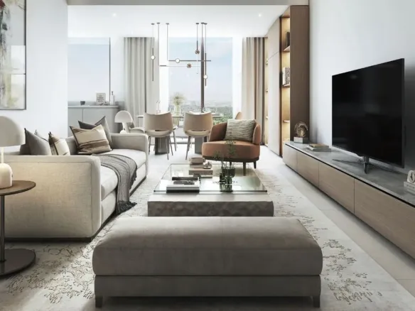 350 Riverside Crescent — интерьер гостиной, фото 8