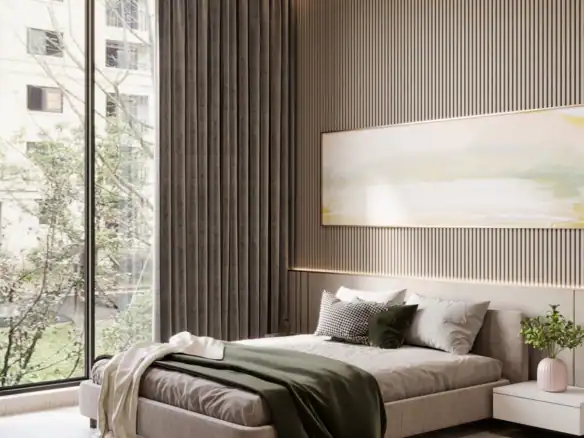Q Gardens Loft — спальня