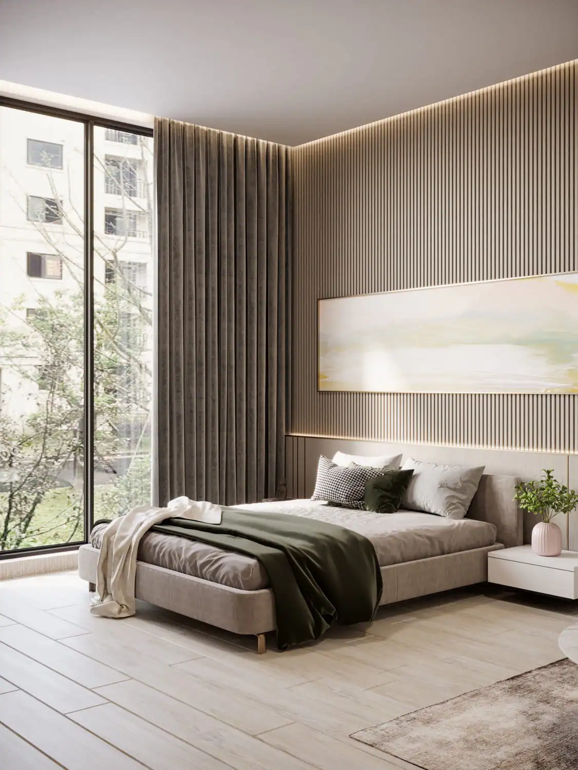 Q Gardens Loft — спальня