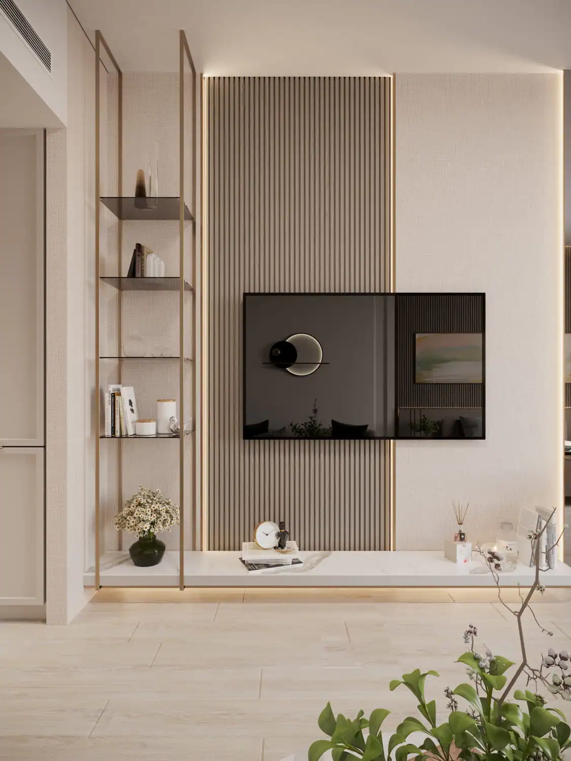 Q Gardens Loft — интерьер гостиной