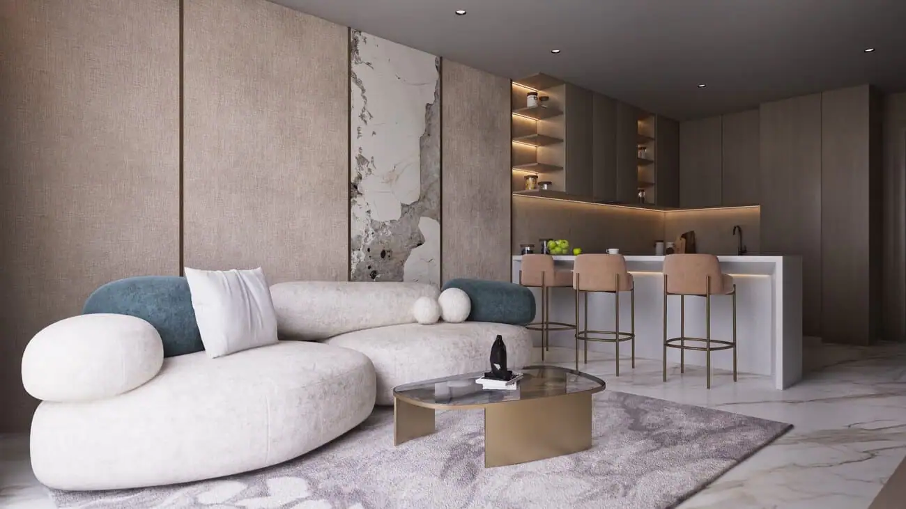 Avana Residences — кухня-гостиная