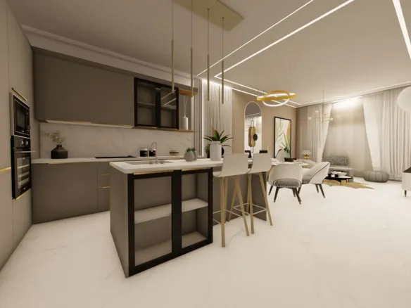 48 Parkside — кухня-гостиная