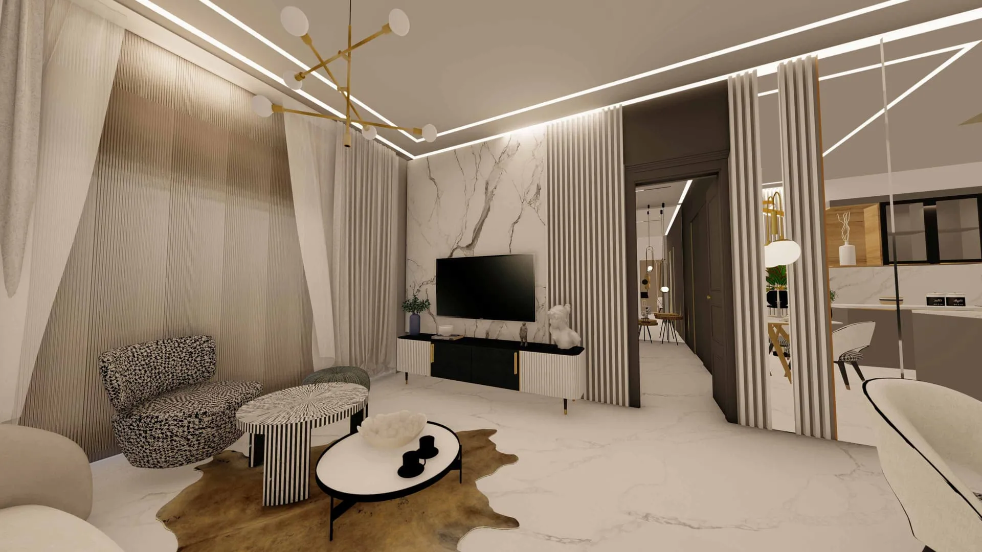 48 Parkside — интерьер гостиной