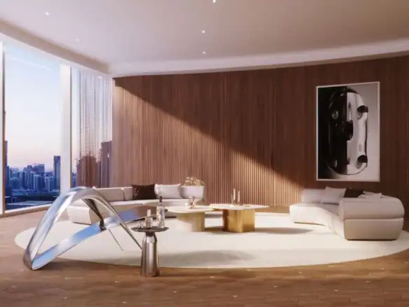 Mercedes-Benz Places by Binghatti — интерьер гостиной