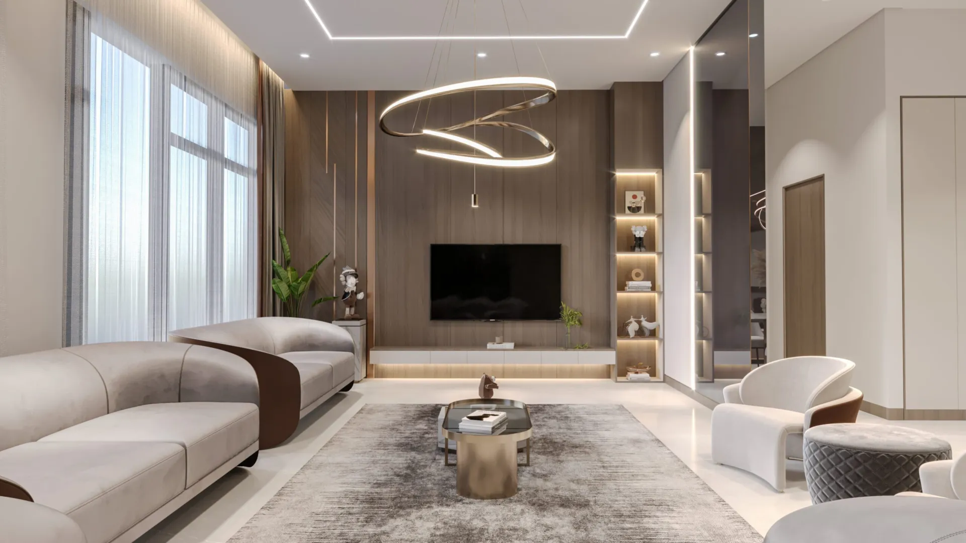 555 Park Views — интерьер гостиной