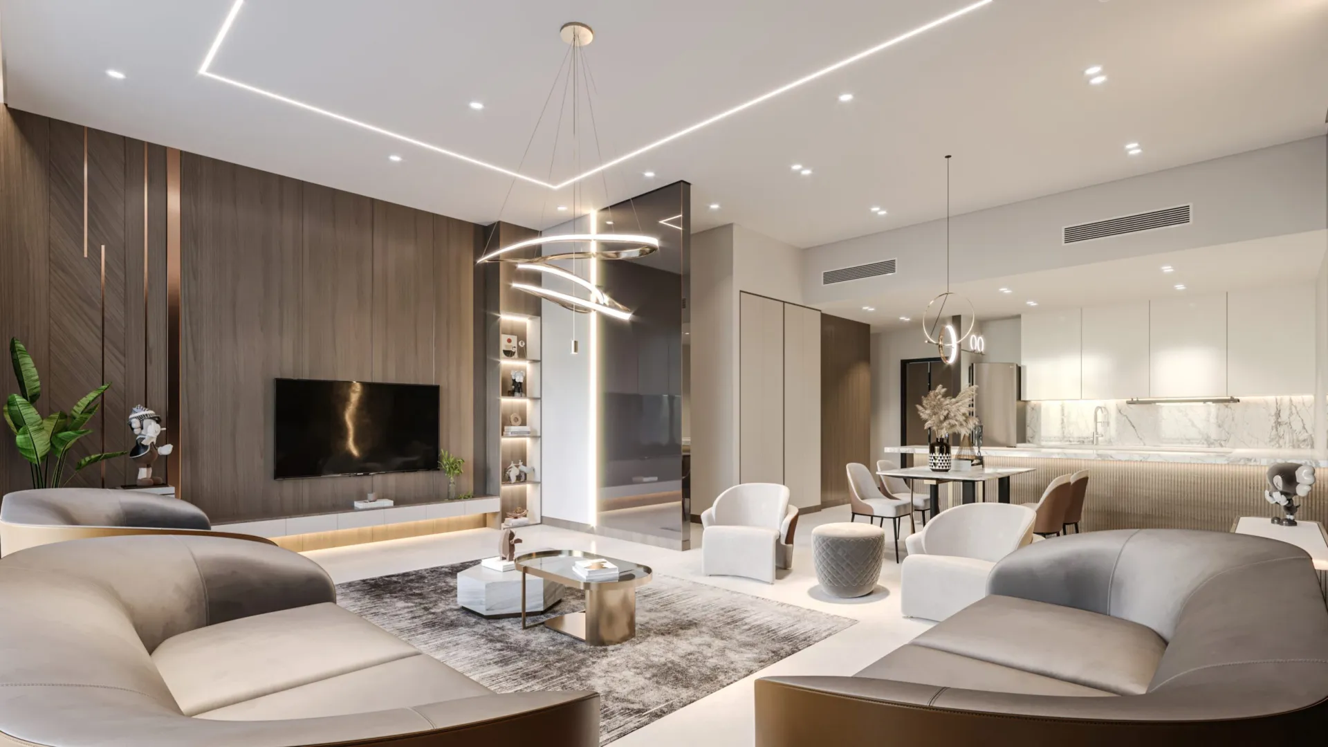 555 Park Views — интерьер гостиной, фото 7