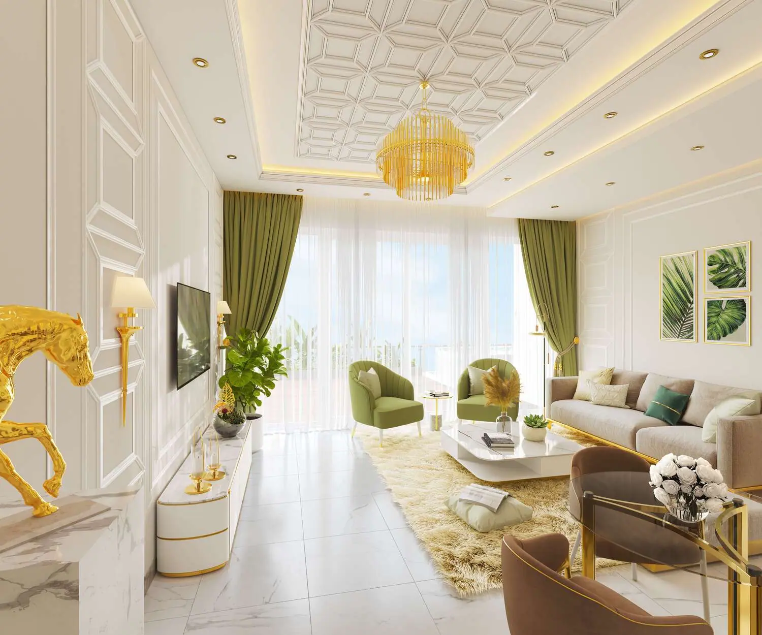 Vincitore Aqua Flora — интерьер гостиной, фото 12