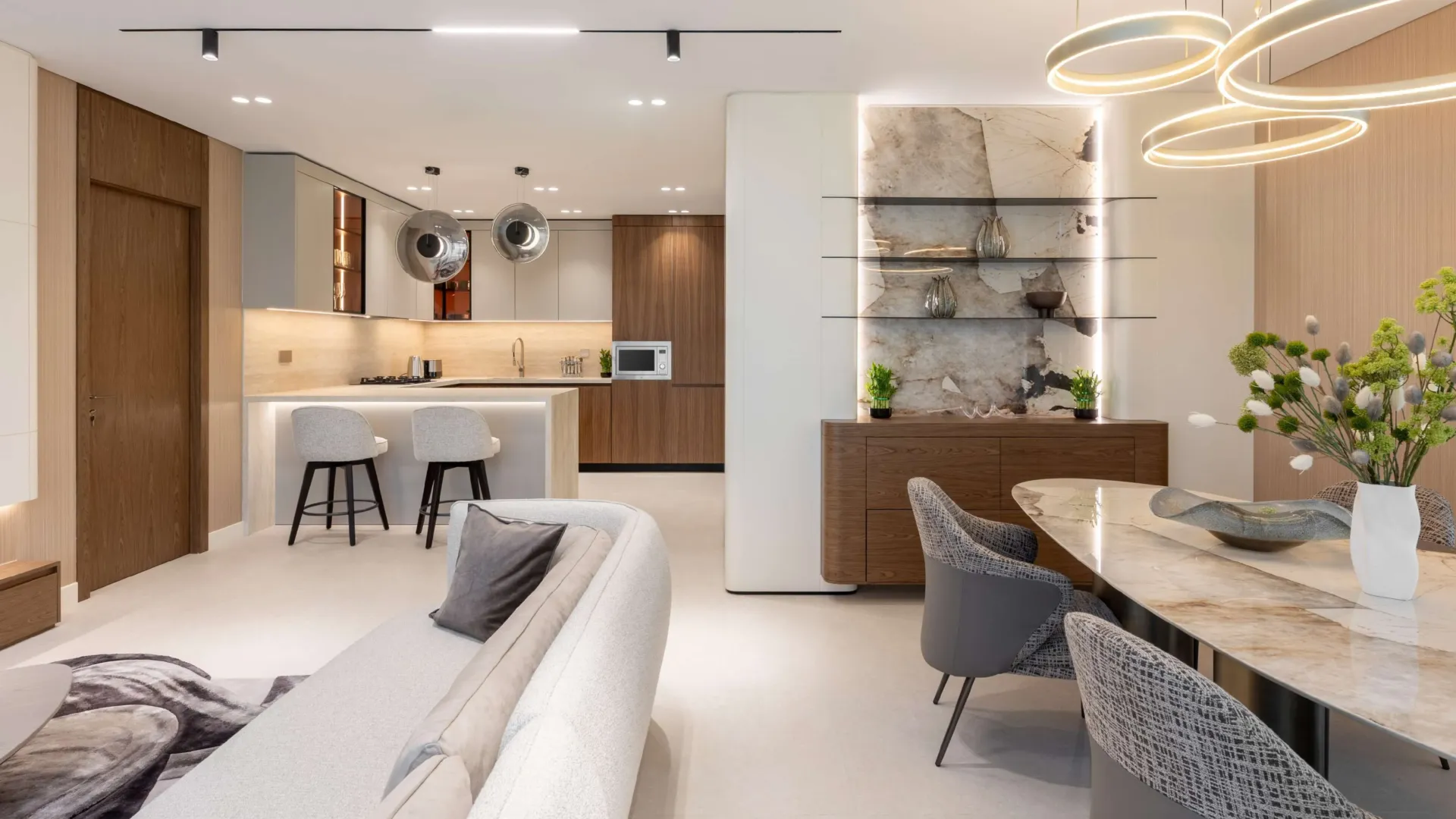 A1LA Residence — фото 10 A1LA Residence — кухня-гостиная