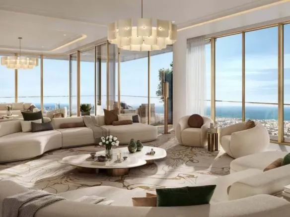 Address Grand Downtown — интерьер гостиной
