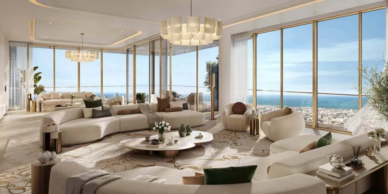 Address Grand Downtown — интерьер гостиной