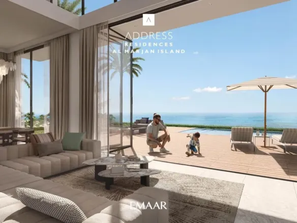 Address Residences Al Marjan Island — интерьер гостиной, фото 13