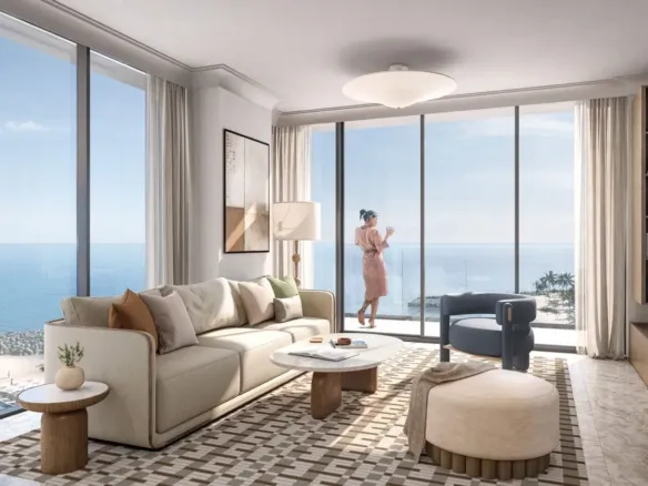 Address Residences Al Marjan Island — интерьер гостиной