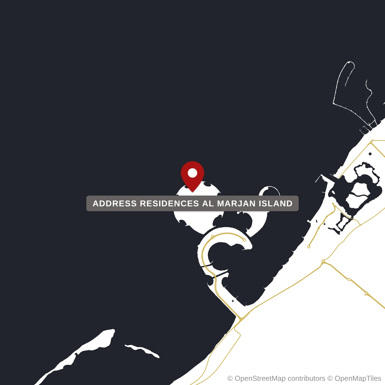 Расположение Address Residences Al Marjan Island на карте: Остров Аль Маржан, Ras Al Khaimah