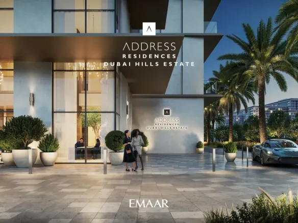 Address Residences Dubai Hills Estate — вход в здание