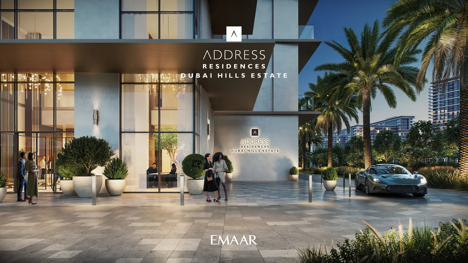 Address Residences Dubai Hills Estate — вход в здание