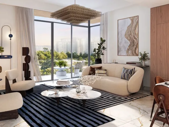 Address Residences Dubai Hills Estate — интерьер гостиной