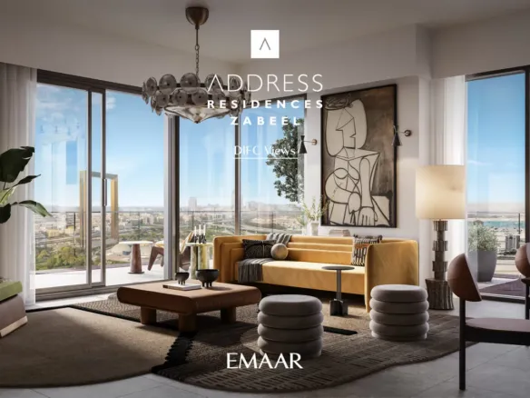 Address Residences Zabeel — интерьер гостиной