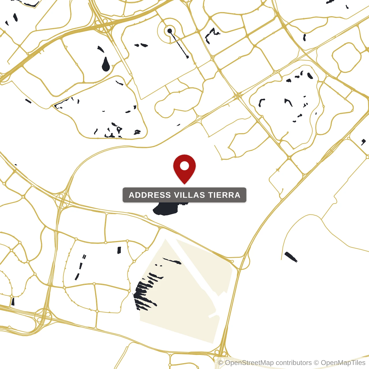 Расположение Address Villas Tierra на карте: Оазис, Dubai