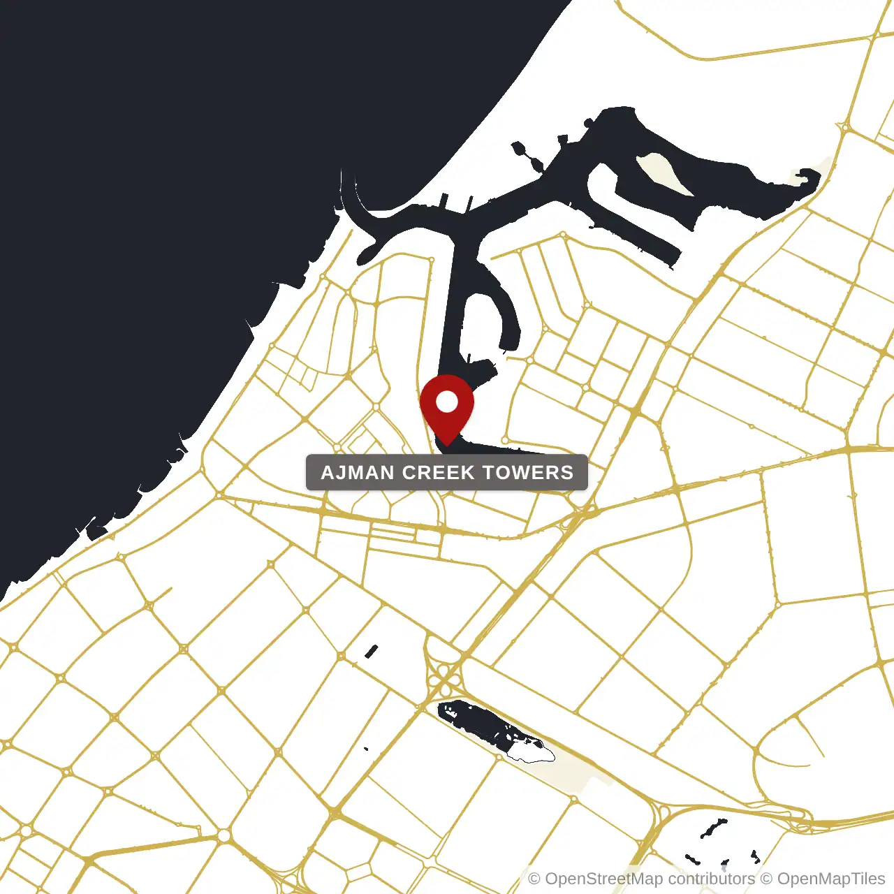 Расположение Ajman Creek Towers на карте: Аджман, Ajman