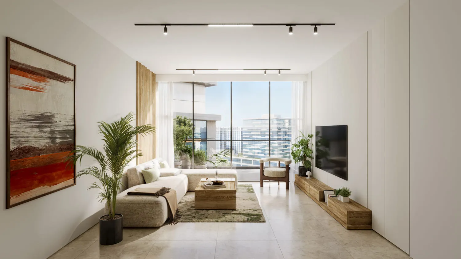 Al Hamra Greens — интерьер гостиной