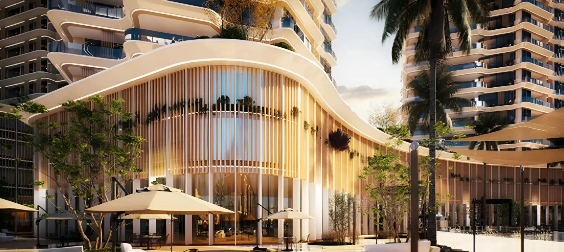 Al Hamra Waterfront — фасад здания