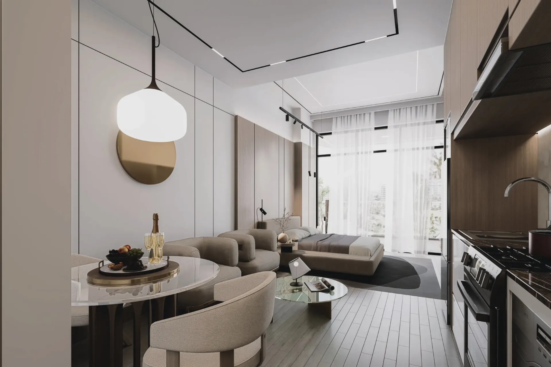 Al Haseen Residences 5 — интерьер студии