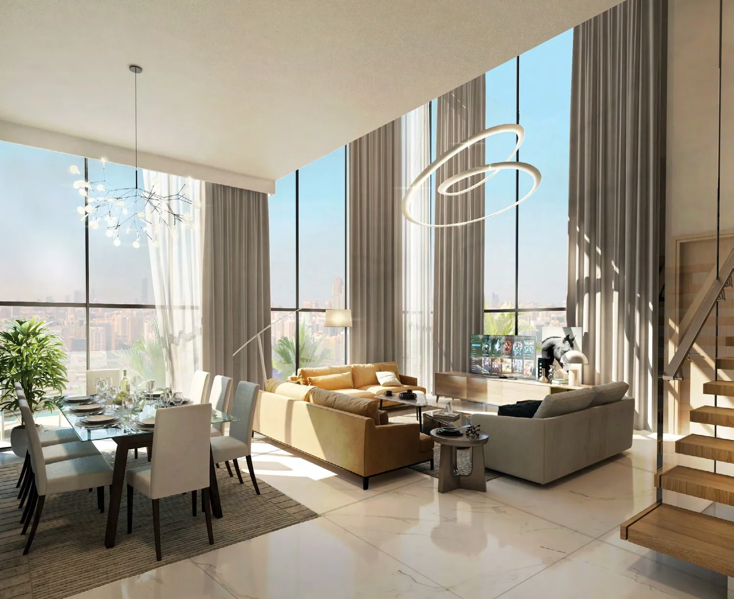 Al Maryah Vista — интерьер гостиной