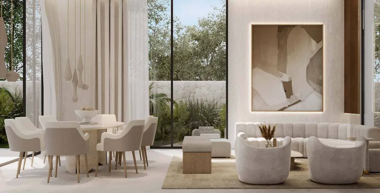 Al Naseem Villas by Modon Properties — интерьер гостиной