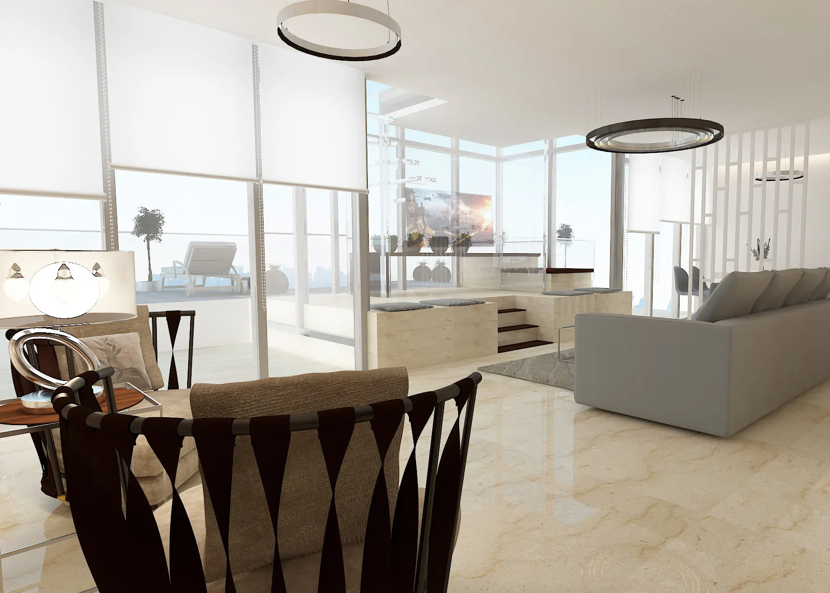 Al Raha Lofts 1 — интерьер гостиной, фото 7