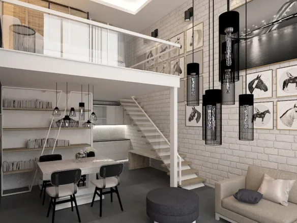 Al Raha Lofts 1 — интерьер гостиной, фото 9