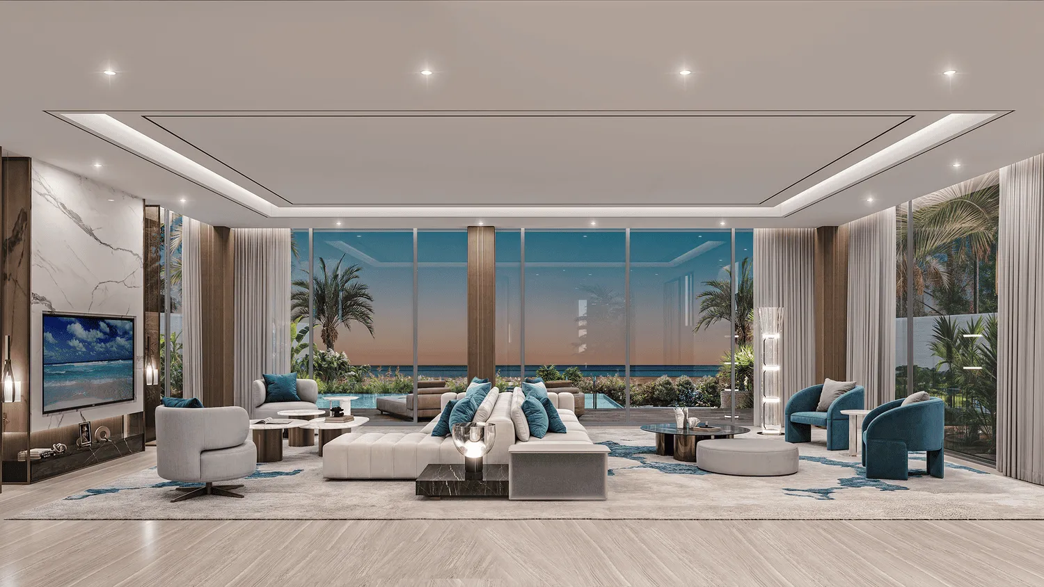 Al Thuraya Island — интерьер гостиной