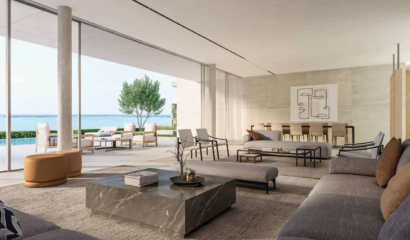 Al Zorah Beach Hills Villa's — интерьер гостиной