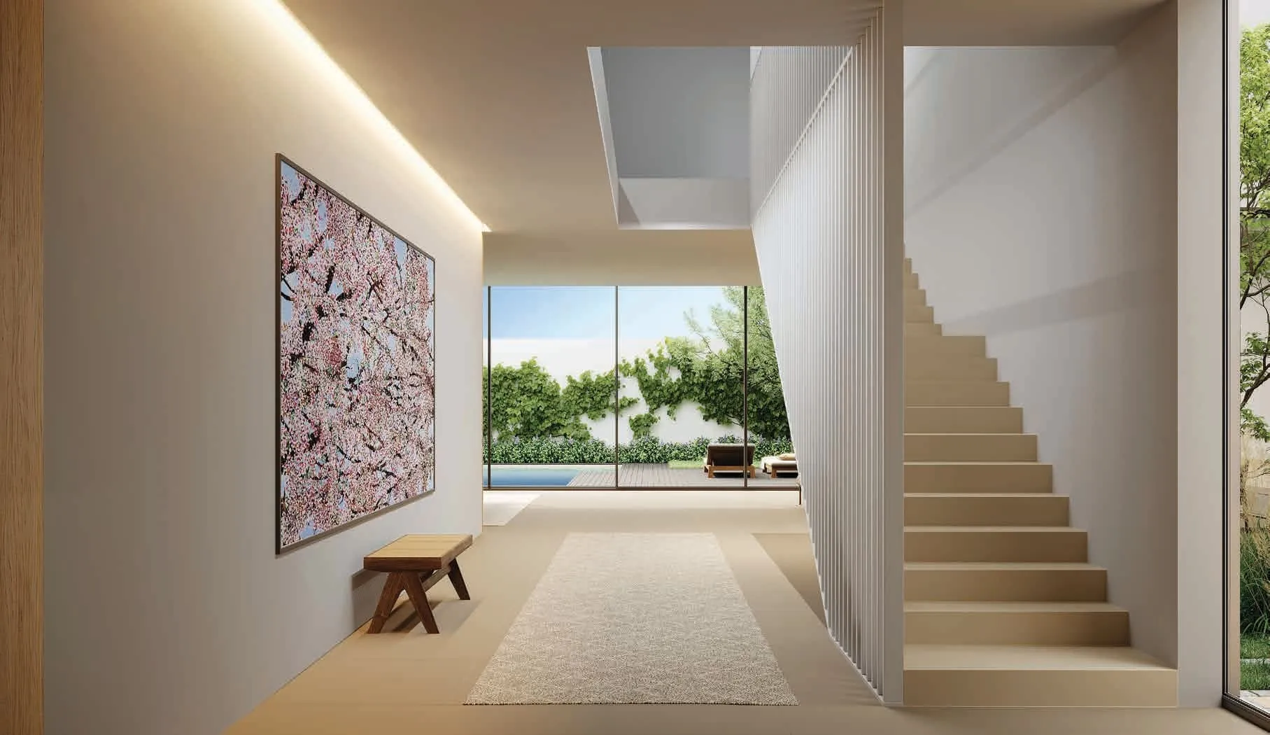 Al Zorah Beach Hills Villa's — холл с лестницей