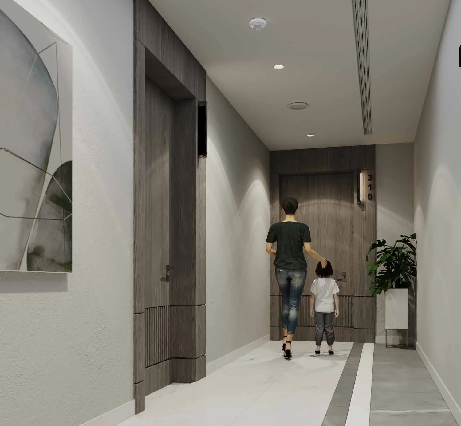 Amalia Residences — этажный холл