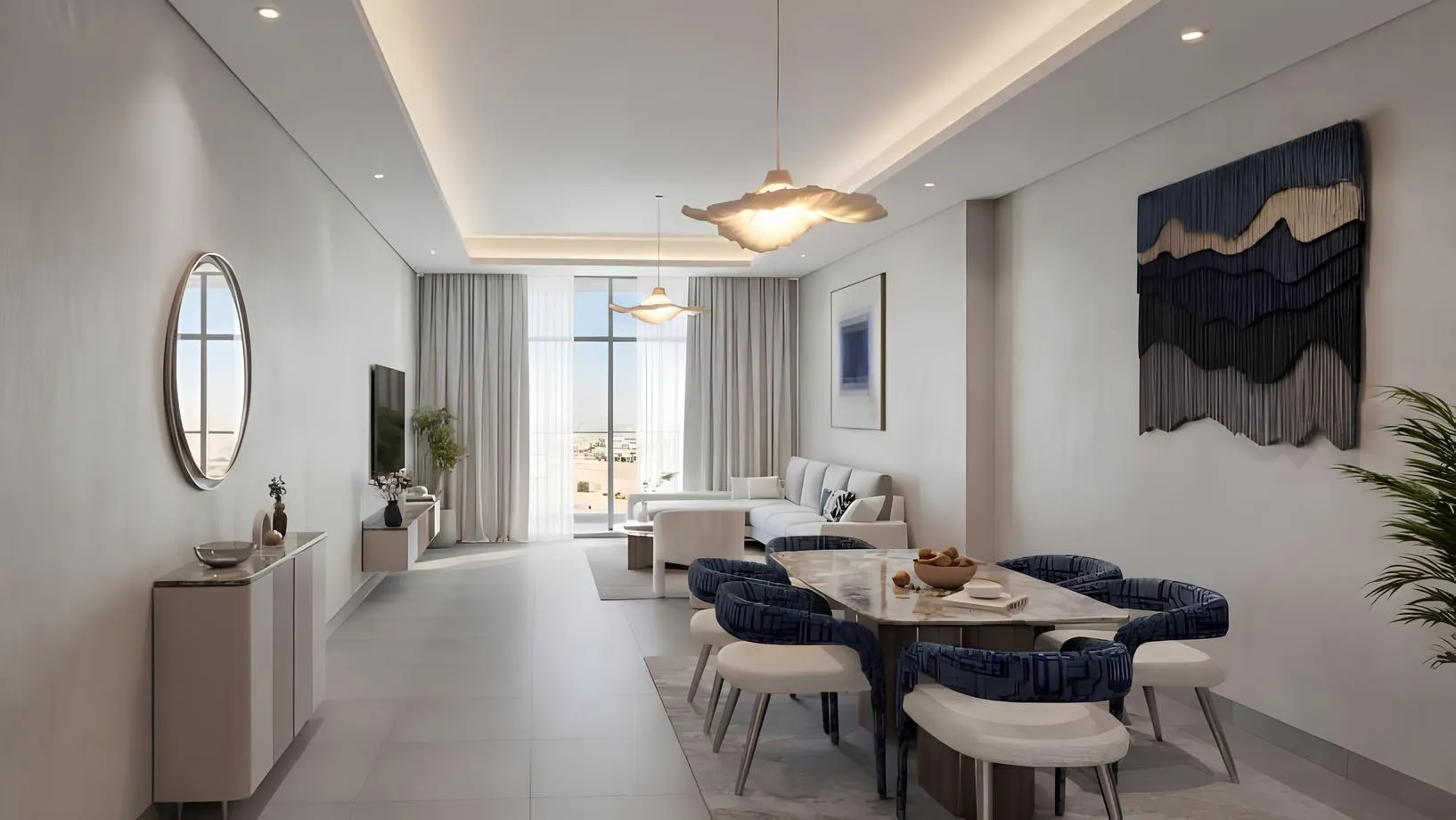 Amwaj Tower — интерьер гостиной